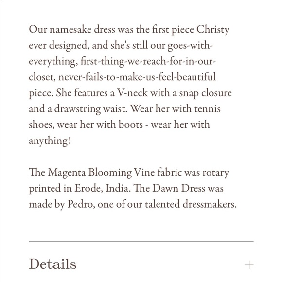 NWOT Christy Dawn the Dawn dress magenta vine size small - Picture 6 of 11